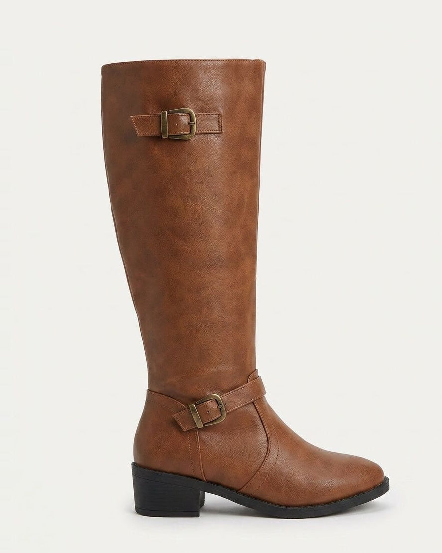 Clélia Rouen | Double Buckle Knee-High Boots