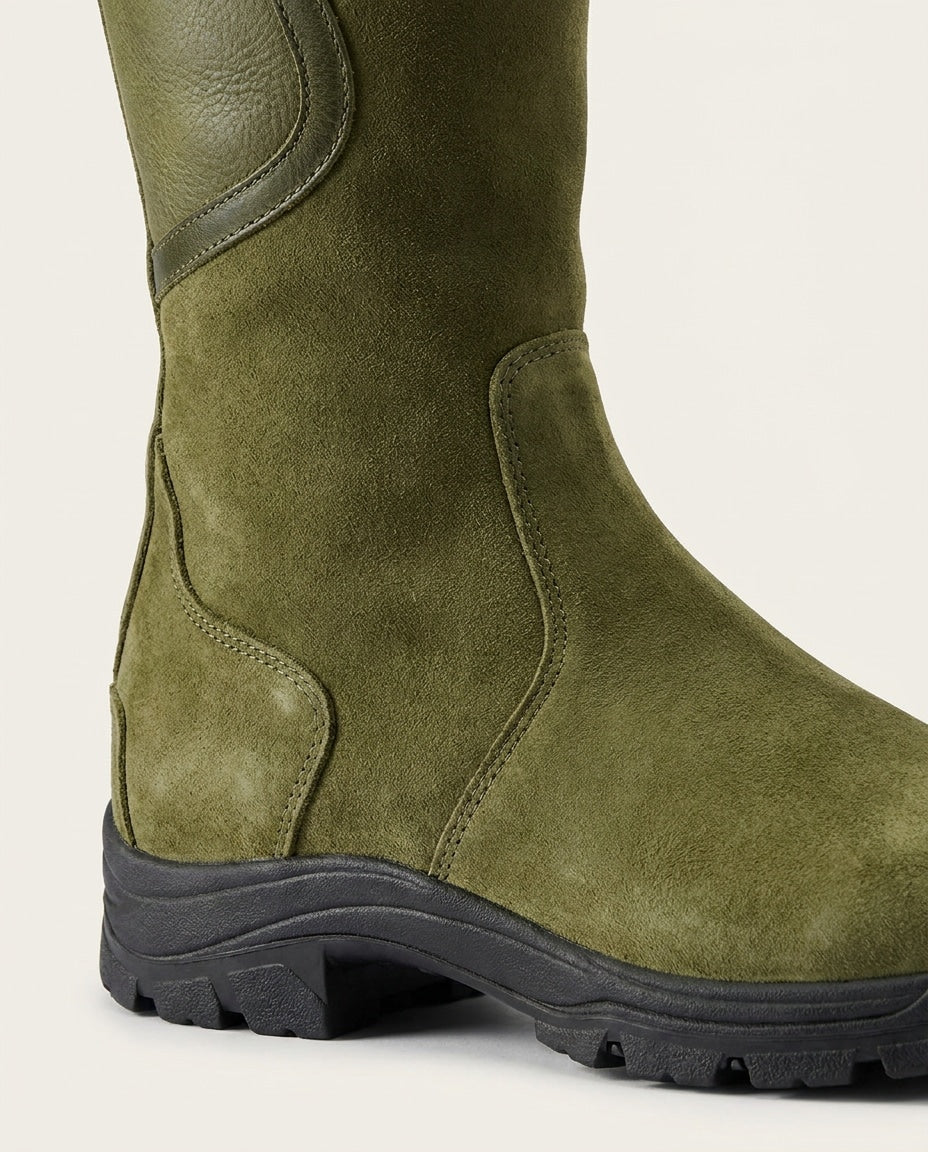 Danaë Brive | Buckle Strap Leather Knee-High Boots