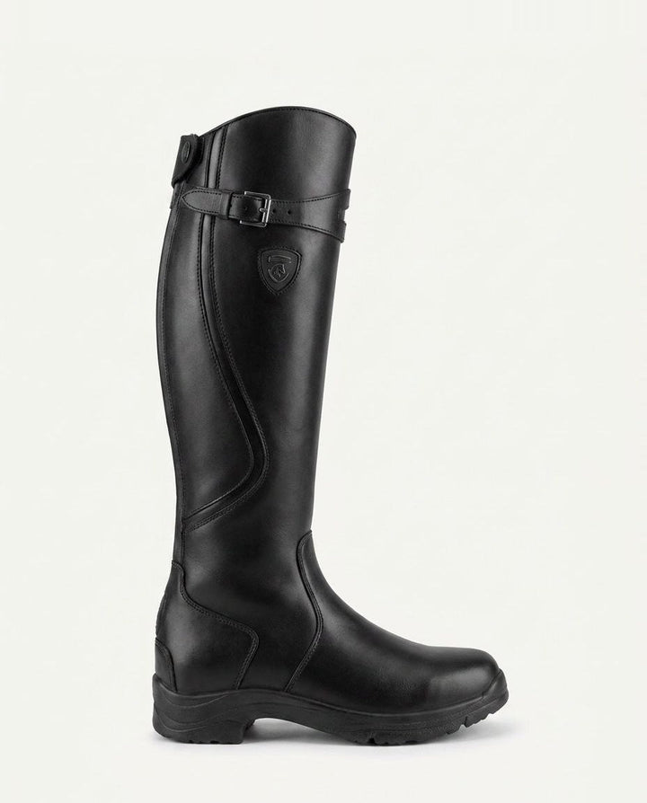 Danaë Brive | Buckle Strap Leather Knee-High Boots