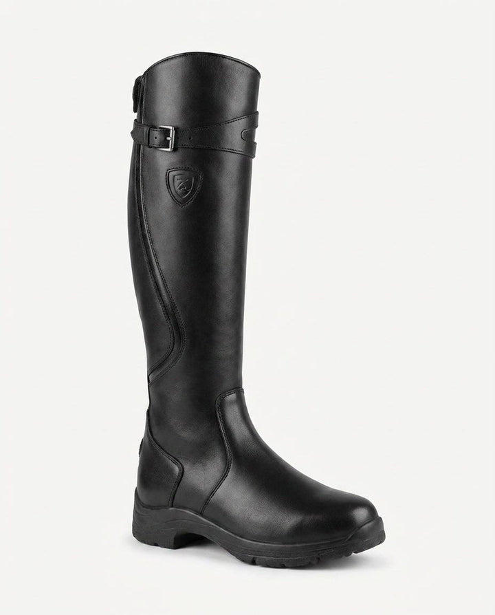 Danaë Brive | Buckle Strap Leather Knee-High Boots