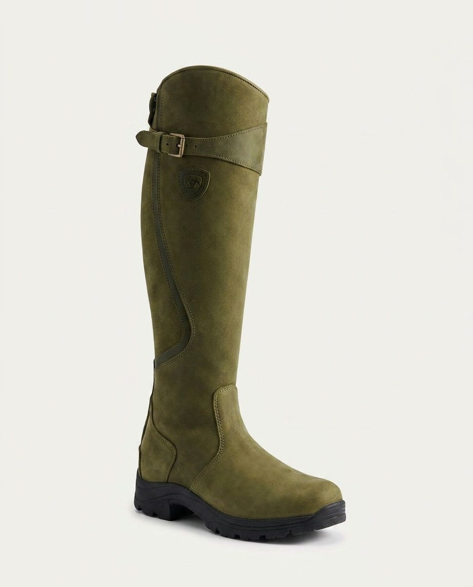 Danaë Brive | Buckle Strap Leather Knee-High Boots