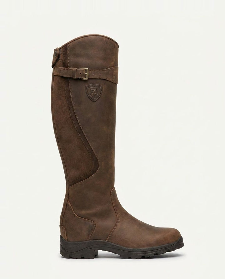 Danaë Brive | Buckle Strap Leather Knee-High Boots