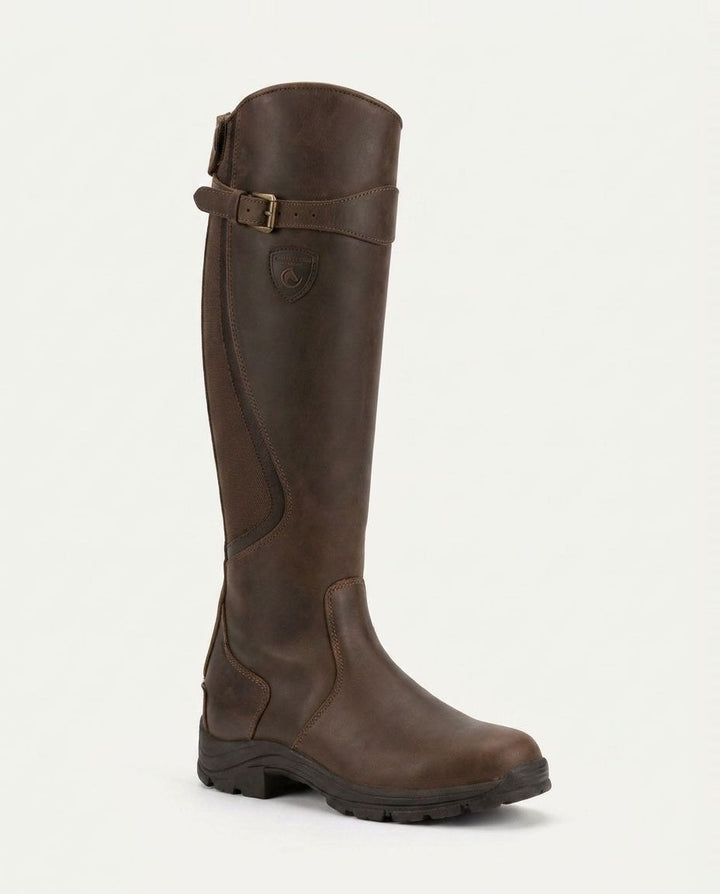 Danaë Brive | Buckle Strap Leather Knee-High Boots