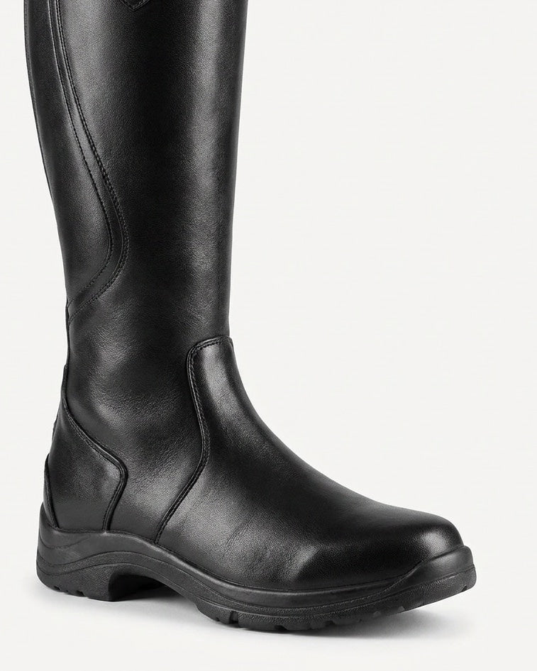 Danaë Brive | Buckle Strap Leather Knee-High Boots
