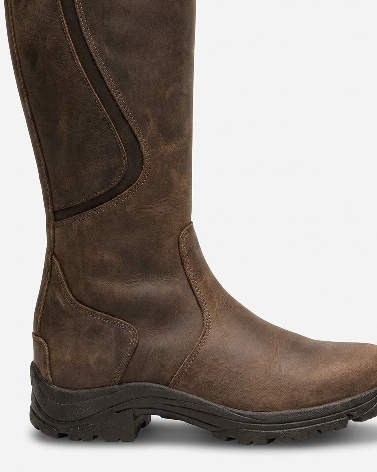 Danaë Brive | Buckle Strap Leather Knee-High Boots