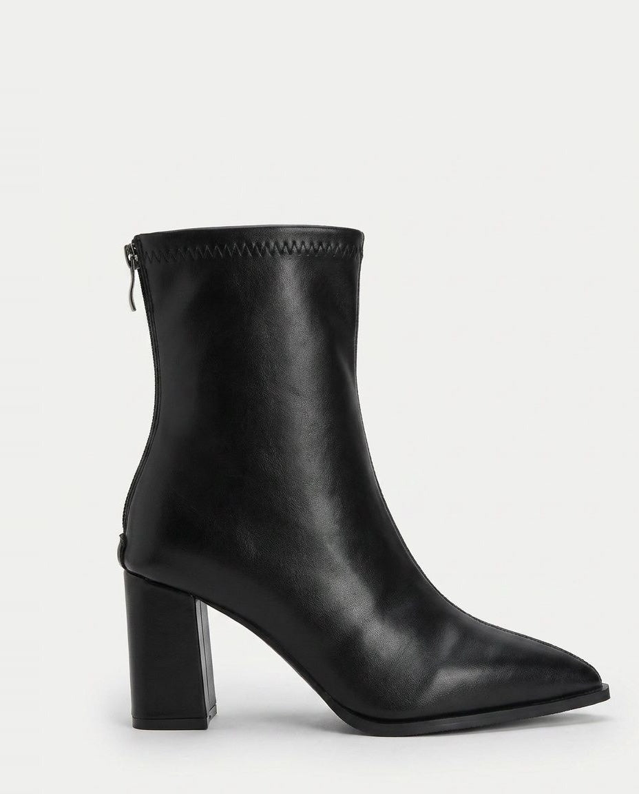 Roxane Bayonne | Pointed Toe Block Heel Ankle Boots