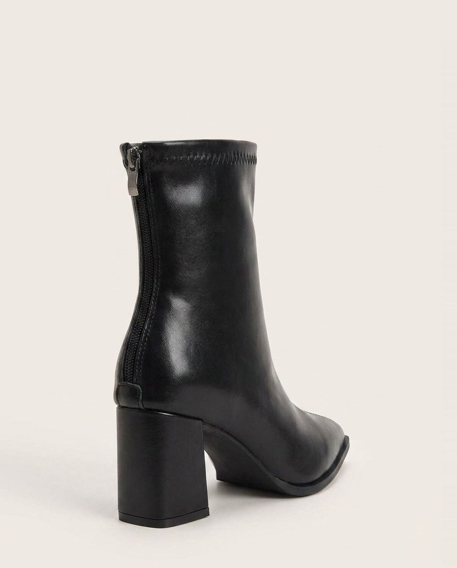 Roxane Bayonne | Pointed Toe Block Heel Ankle Boots