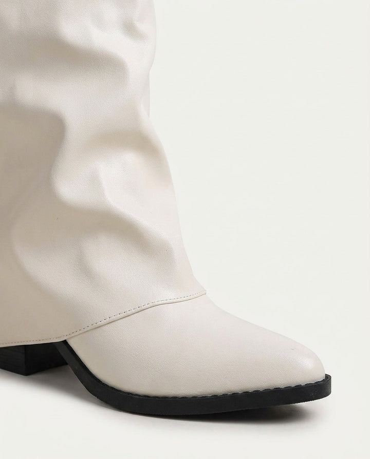 Théa Clairon | Fold-Over Cuff Buckle Strap Knee-High Boots