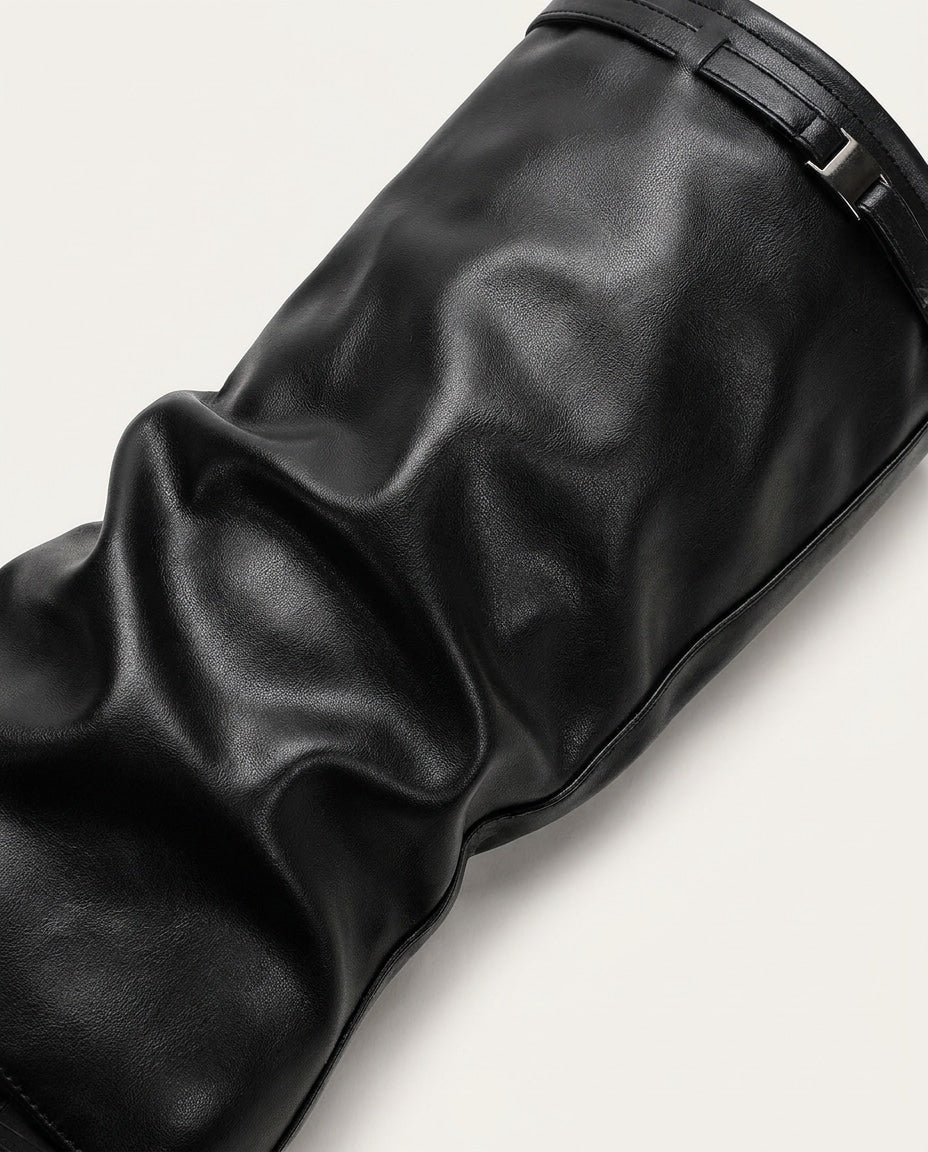 Théa Clairon | Fold-Over Cuff Buckle Strap Knee-High Boots