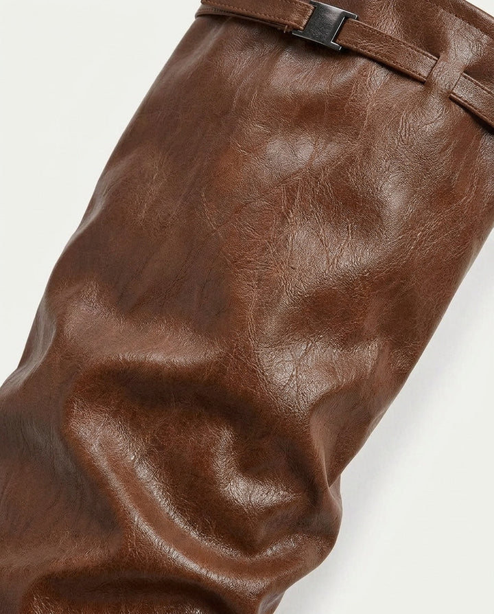 Joélie Marceau | Slouchy Foldover Cuff Knee-High Boots