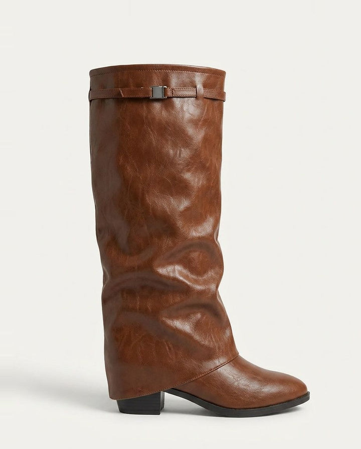 Joélie Marceau | Slouchy Foldover Cuff Knee-High Boots
