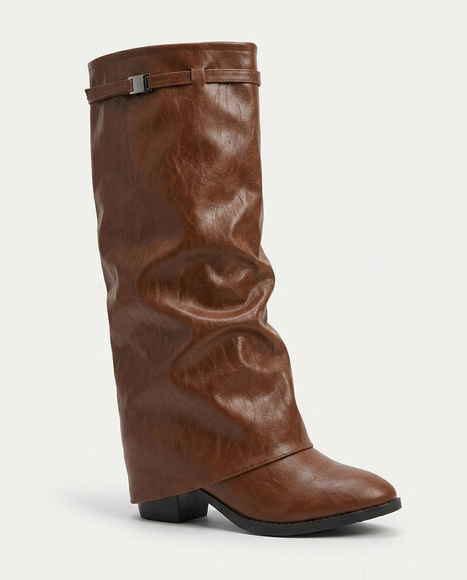 Joélie Marceau | Slouchy Foldover Cuff Knee-High Boots