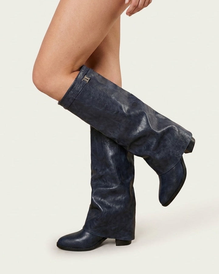 Joélie Marceau | Slouchy Foldover Cuff Knee-High Boots