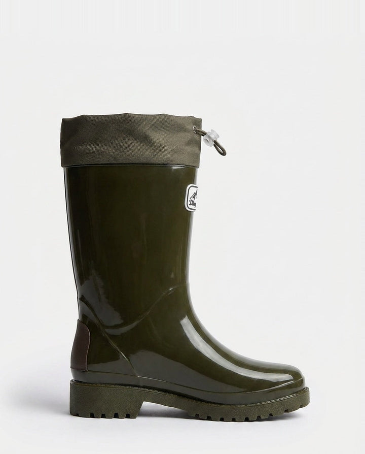 Léonie Darcel | Drawstring Cuff Mid-Calf Rain Boots