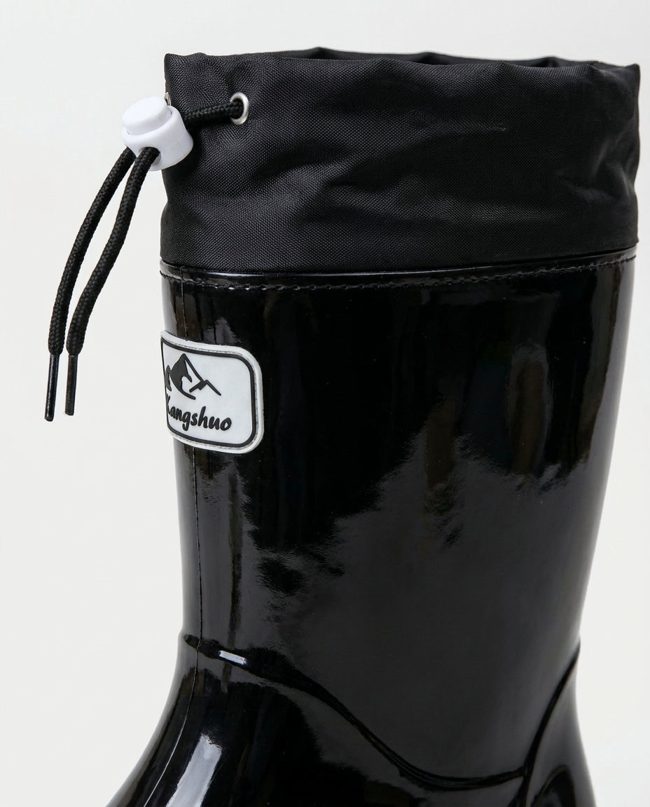 Léonie Darcel | Drawstring Cuff Mid-Calf Rain Boots