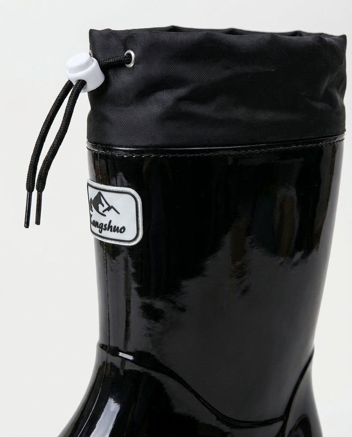 Léonie Darcel | Drawstring Cuff Mid-Calf Rain Boots