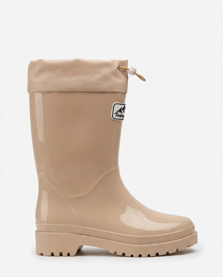Léonie Darcel | Drawstring Cuff Mid-Calf Rain Boots