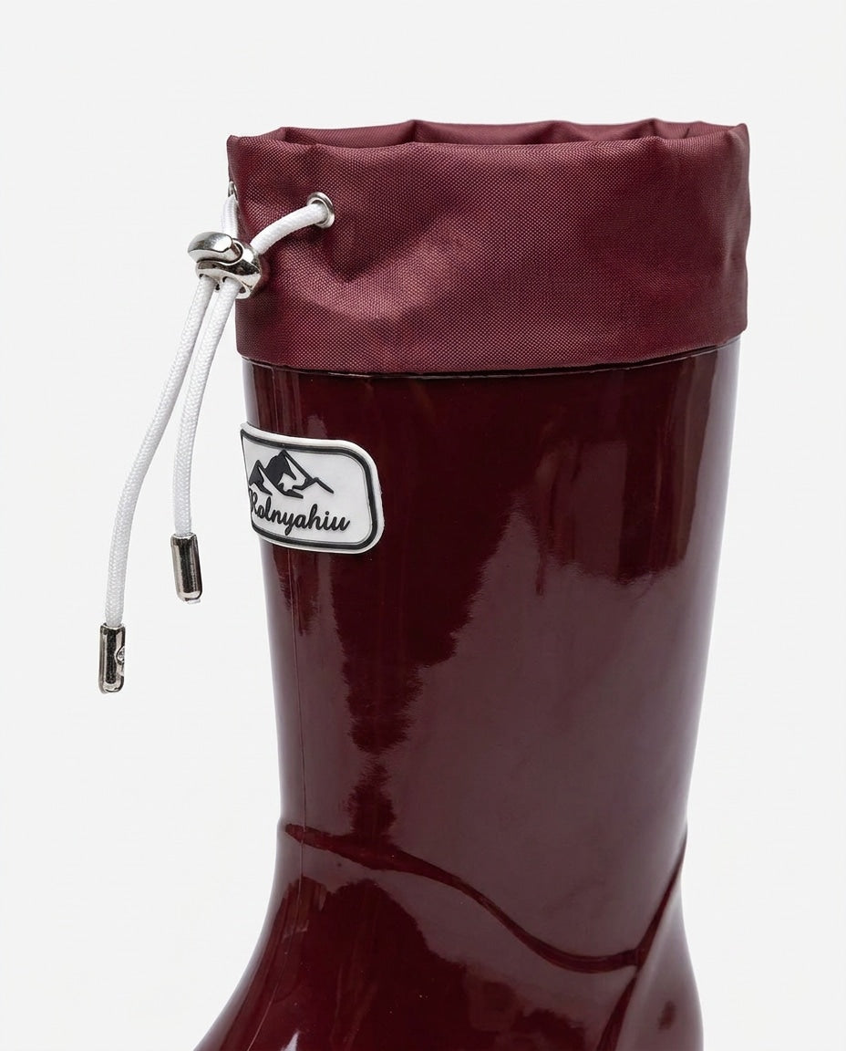 Léonie Darcel | Drawstring Cuff Mid-Calf Rain Boots