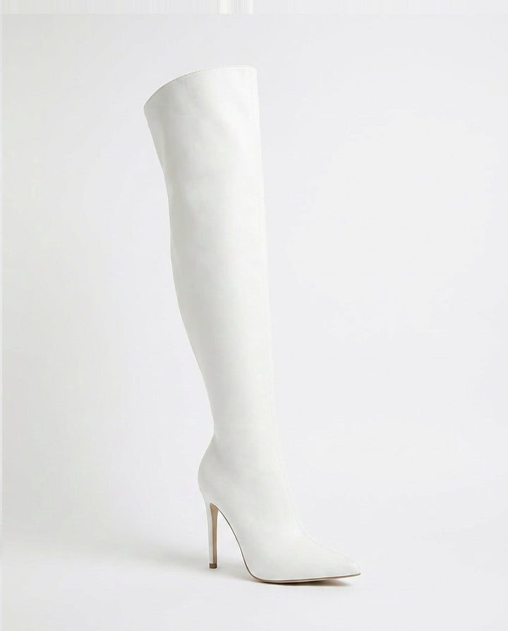Amance Virel | Pointed Toe Stiletto Thigh-High Boots