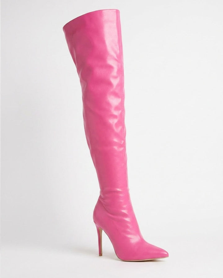 Amance Virel | Pointed Toe Stiletto Thigh-High Boots