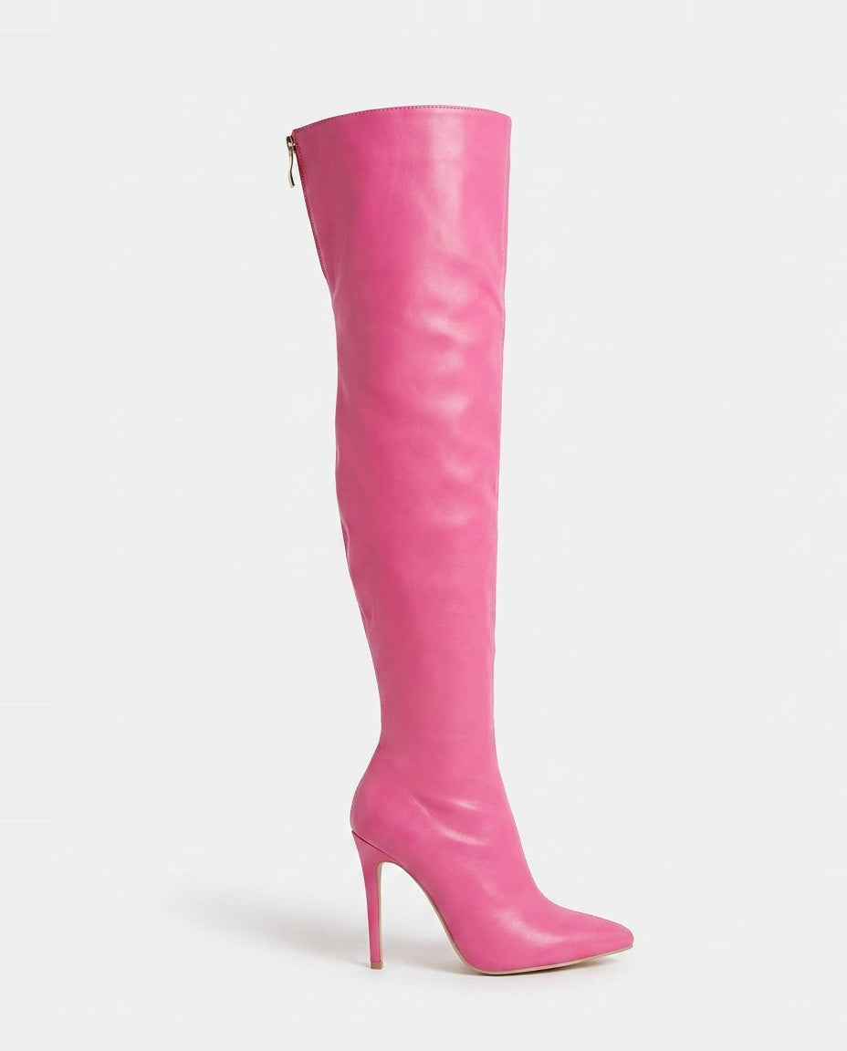 Amance Virel | Pointed Toe Stiletto Thigh-High Boots