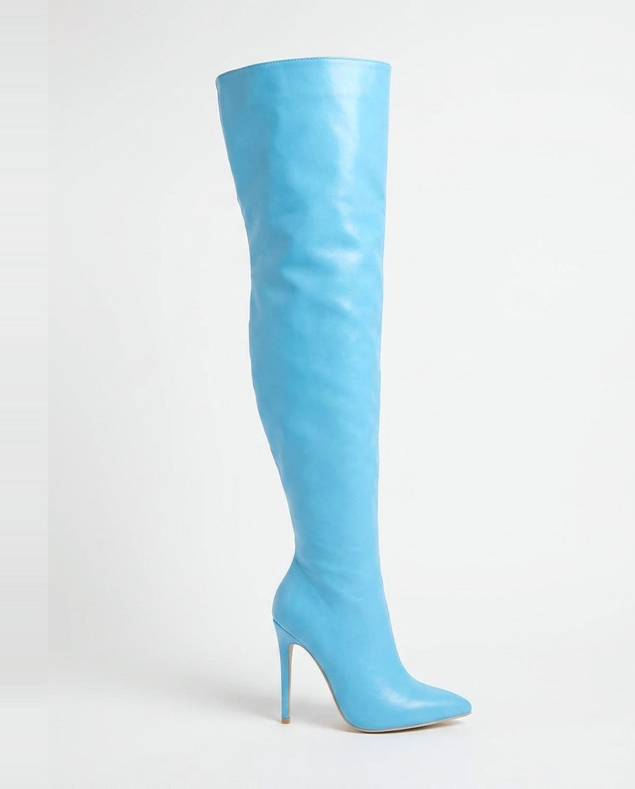 Amance Virel | Pointed Toe Stiletto Thigh-High Boots