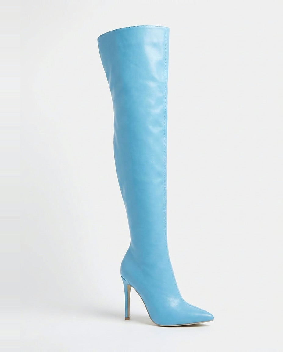 Amance Virel | Pointed Toe Stiletto Thigh-High Boots