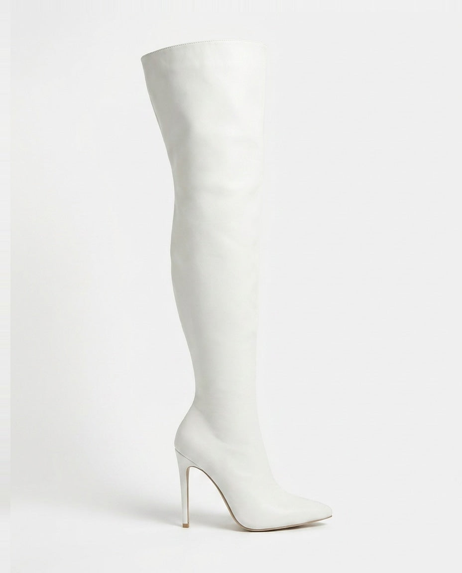 Amance Virel | Pointed Toe Stiletto Thigh-High Boots
