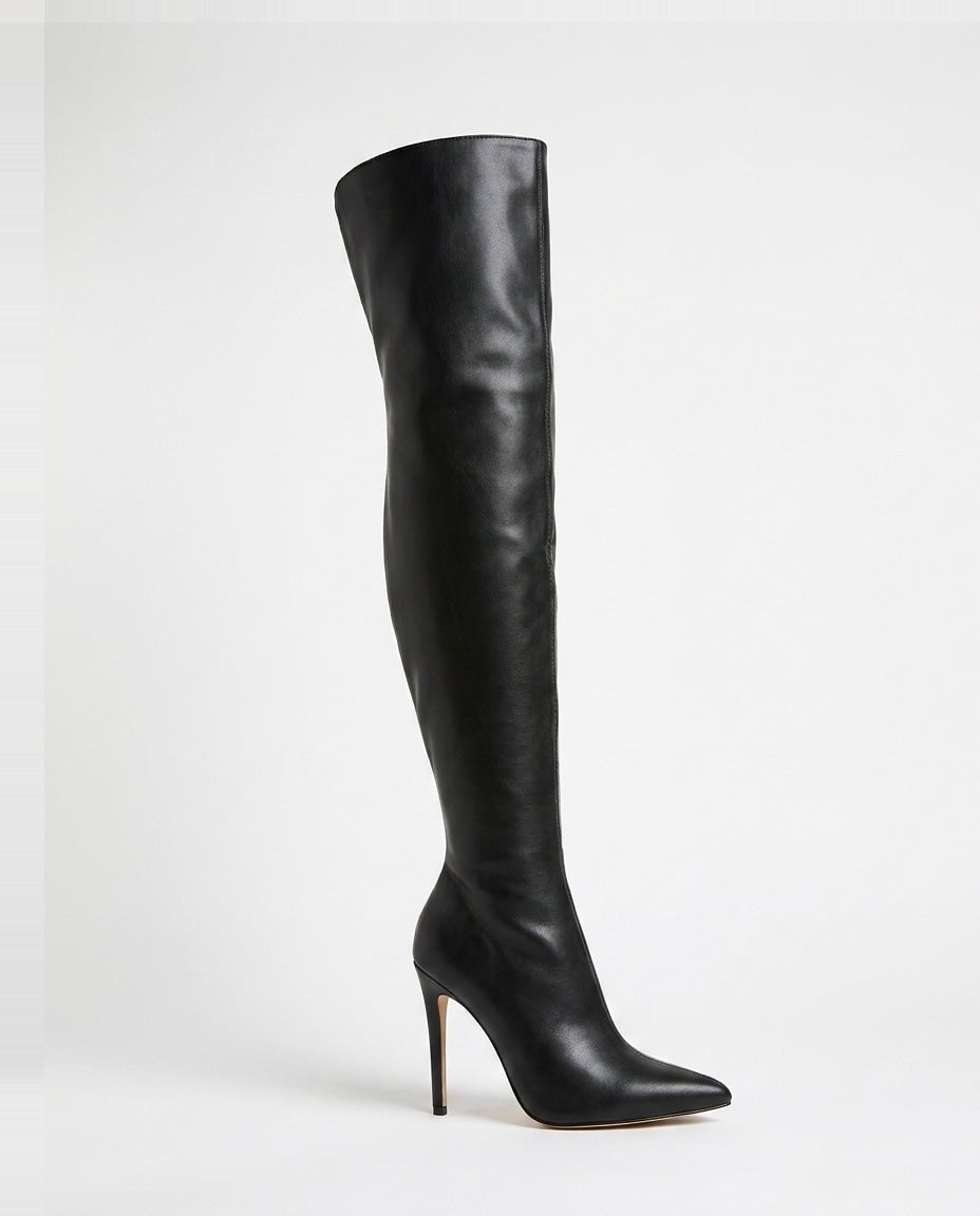 Amance Virel | Pointed Toe Stiletto Thigh-High Boots
