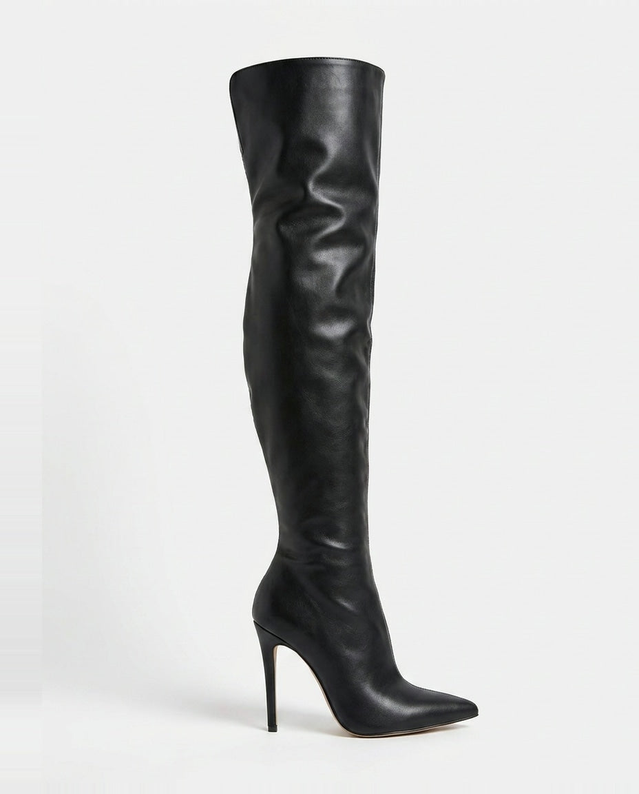 Amance Virel | Pointed Toe Stiletto Thigh-High Boots