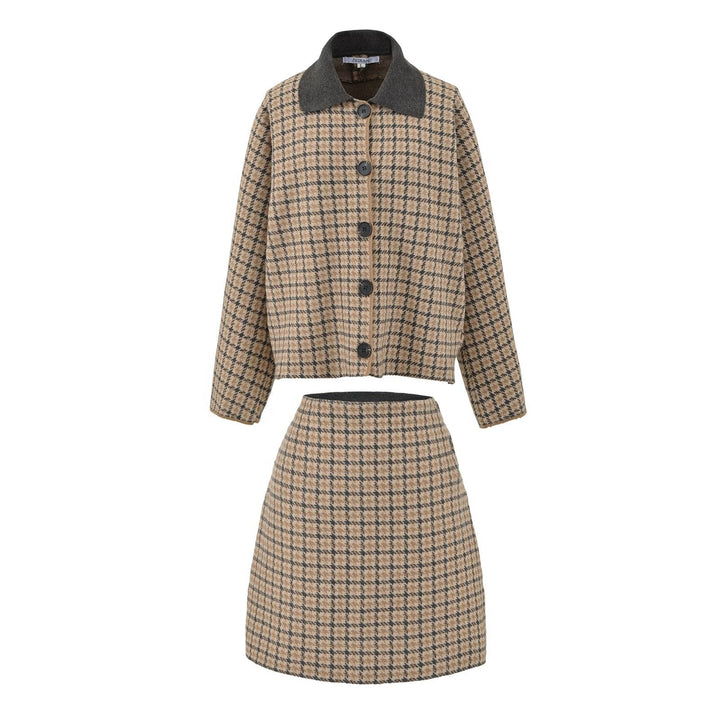 Bérénice Favreau | Check Jacket Mini Skirt Co-ord Set