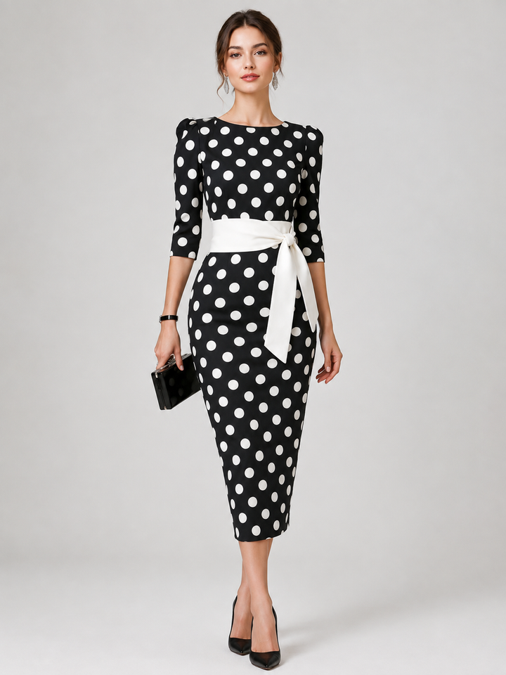 Laurène Courson | Polka Dot Midi Dress For Women