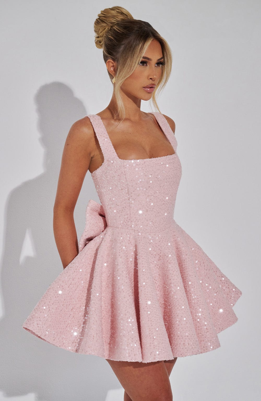 Enola Cresson | Sequin Bow Skater Homecoming Dress