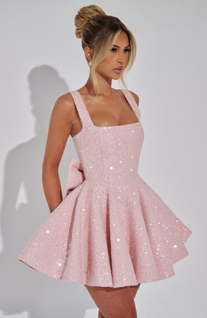 Enola Cresson | Sequin Bow Skater Homecoming Dress
