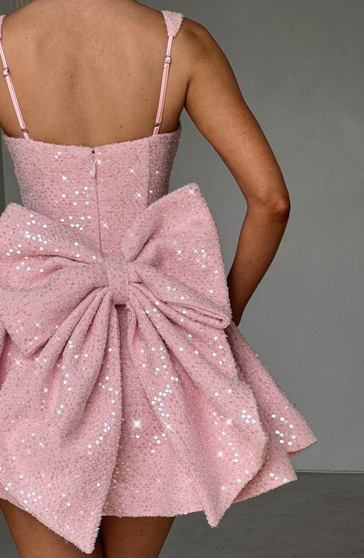 Enola Cresson | Sequin Bow Skater Homecoming Dress