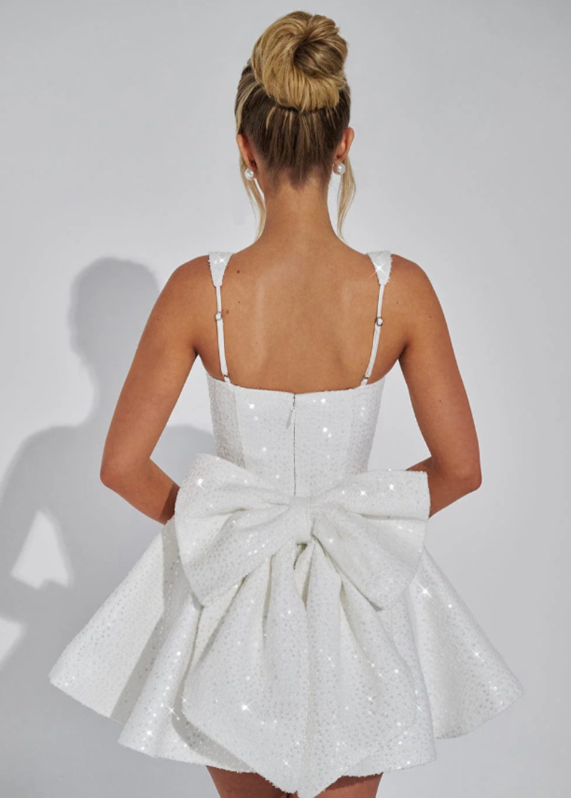 Enola Cresson | Sequin Bow Skater Homecoming Dress