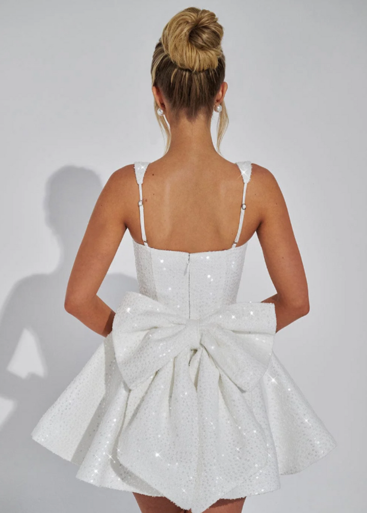 Enola Cresson | Sequin Bow Skater Homecoming Dress
