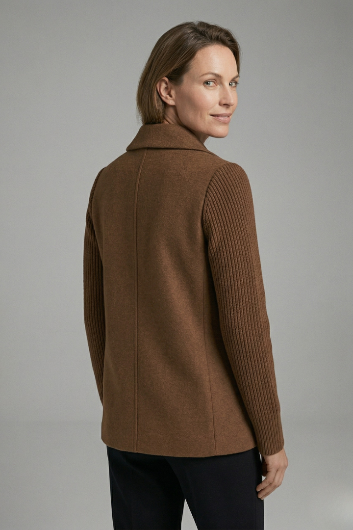 Brune Delattre | Double-Breasted Wool Blend Blazer For Women