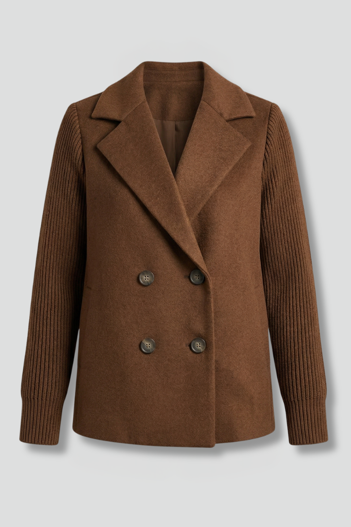 Brune Delattre | Double-Breasted Wool Blend Blazer For Women