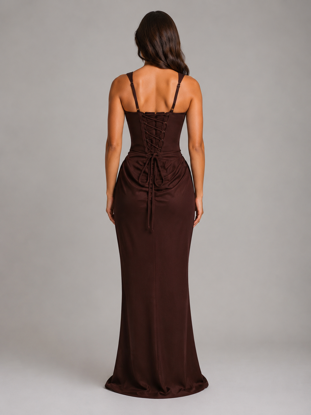 Héloïse Masson | Women’s Bodycon Draped Corset Maxi Dress – Sculpted Silhouette
