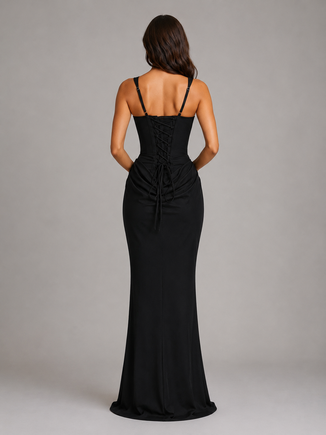 Héloïse Masson | Women’s Bodycon Draped Corset Maxi Dress – Sculpted Silhouette
