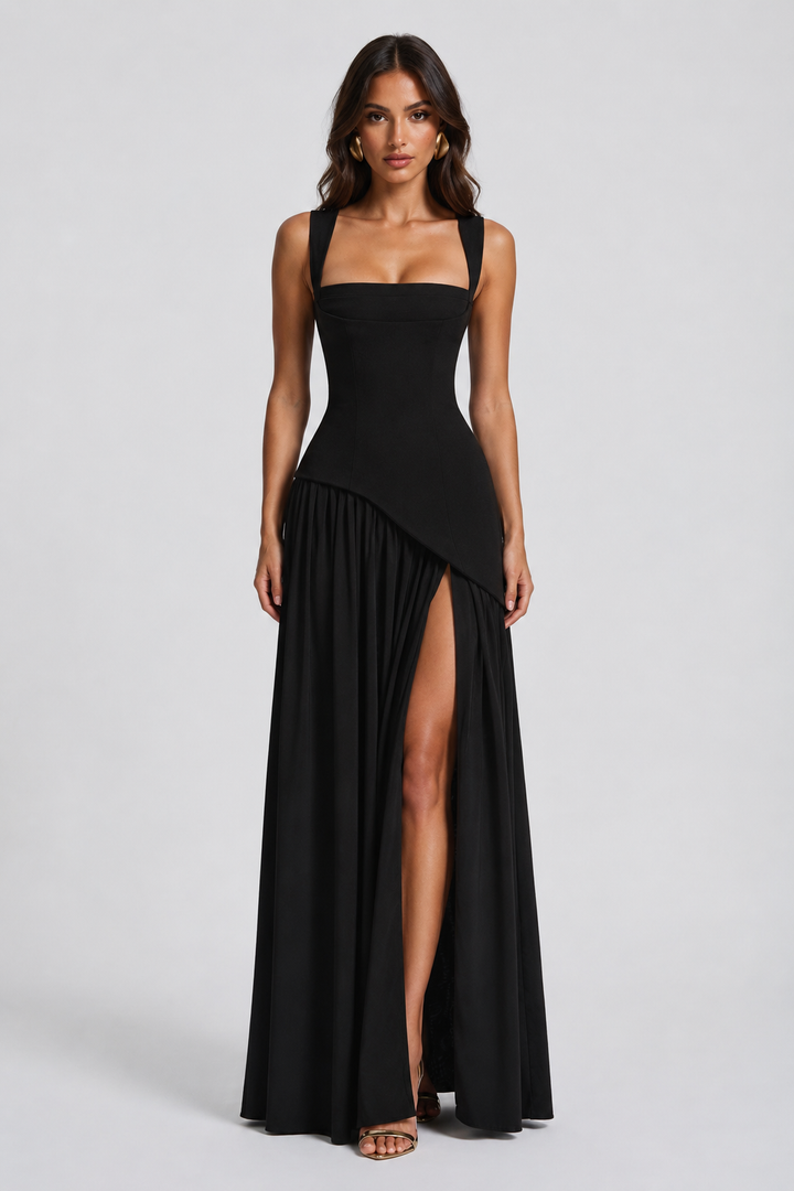 Maëlle Brun | Women’s Draped Satin Feel Maxi Dress