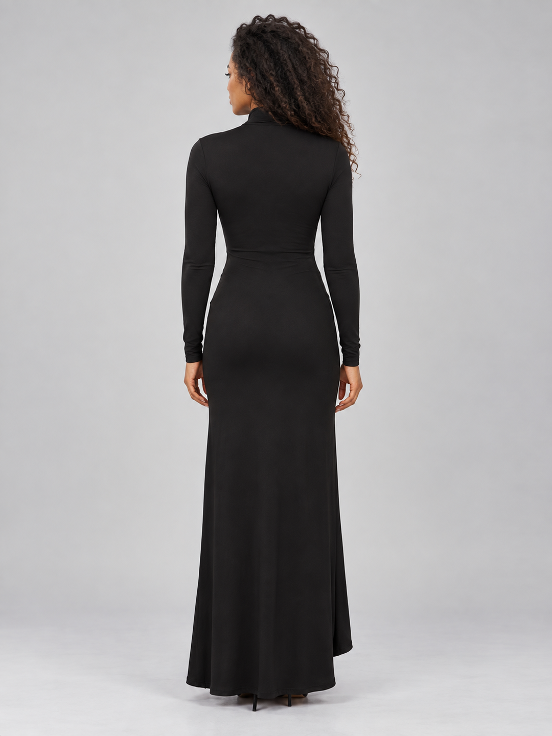 Aurore Dumas | Women’s High Neck Ruched Maxi Dress