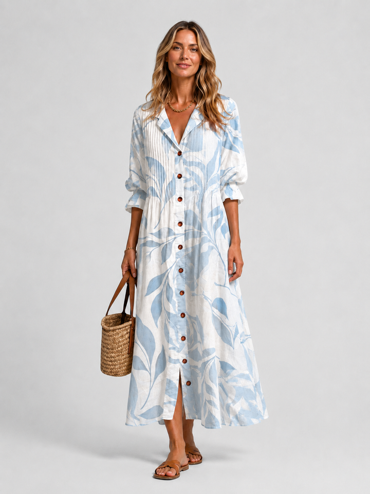 Yvette Beaumont | Women’s Printed Shirt Dress – Relaxed Flattering Fit