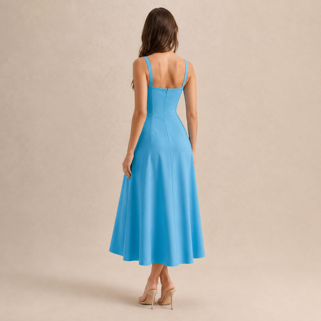 Quitterie Blanchard | Sweetheart Corset A-Line Midi Dress