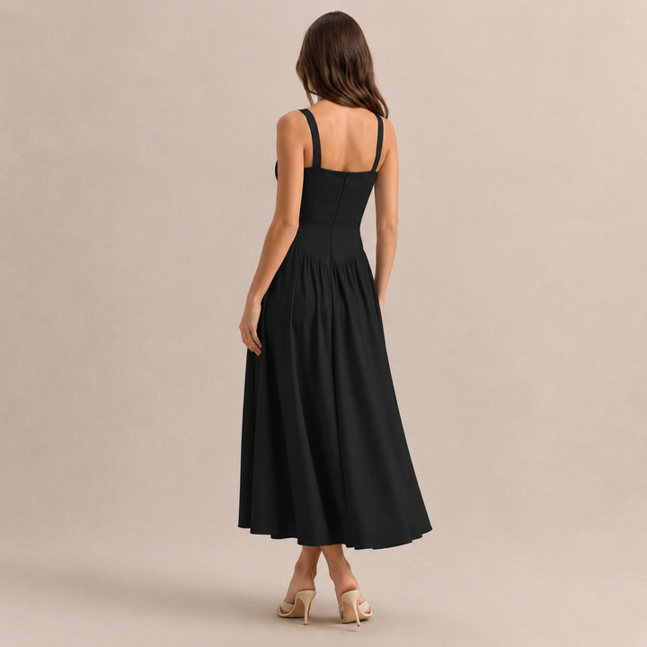 Quitterie Blanchard | Sweetheart Corset A-Line Midi Dress