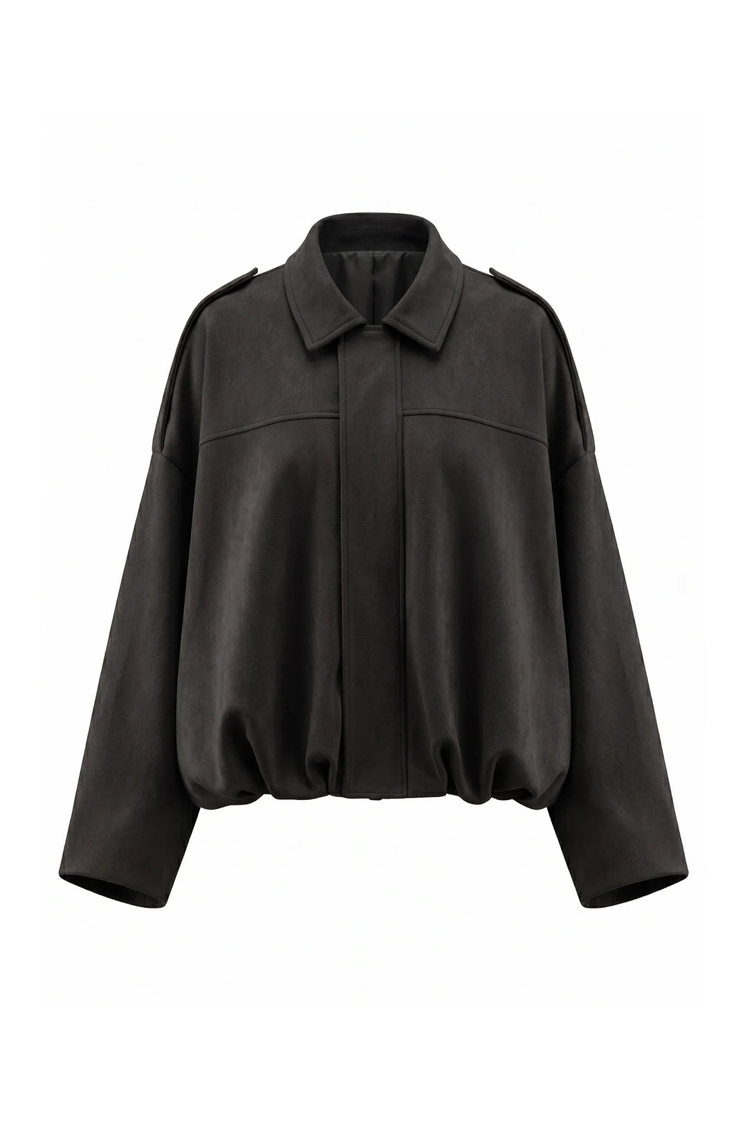 Laure Renaudot | Women’s Winter Cropped Bomber Jacket with Oversized Fit