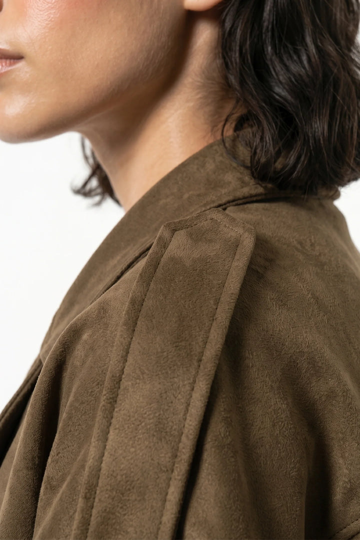 Laure Renaudot | Women’s Winter Cropped Bomber Jacket with Oversized Fit