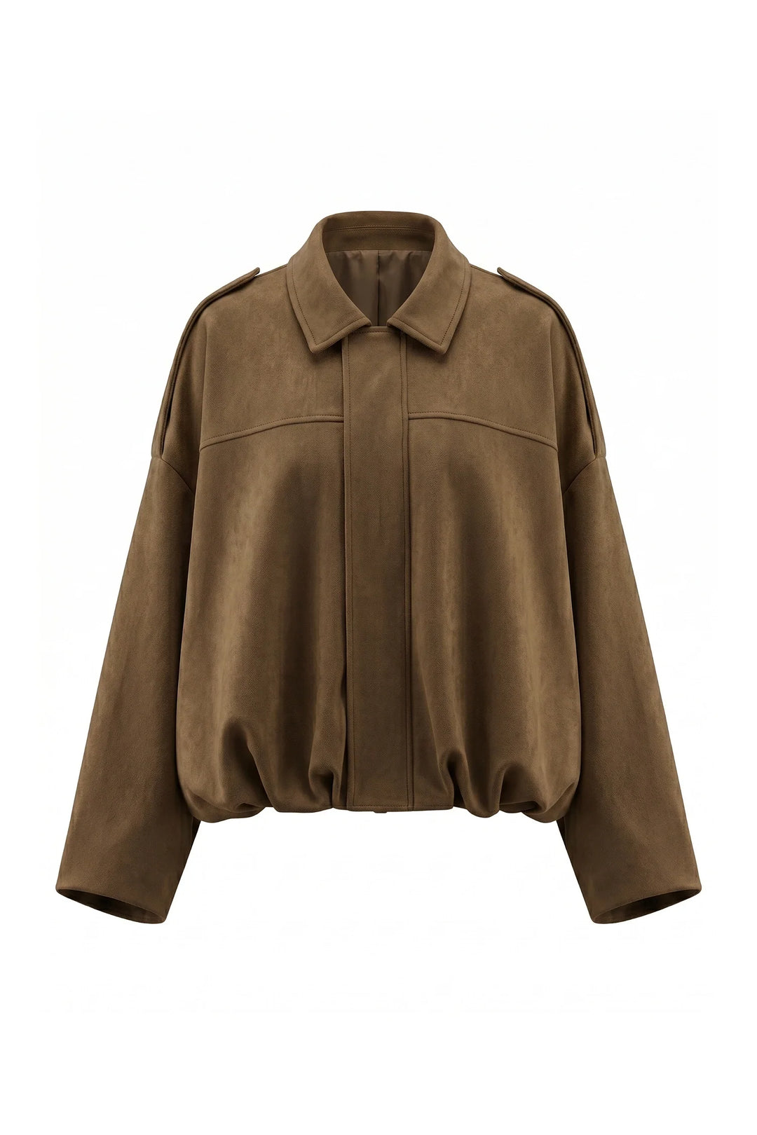 Laure Renaudot | Women’s Winter Cropped Bomber Jacket with Oversized Fit
