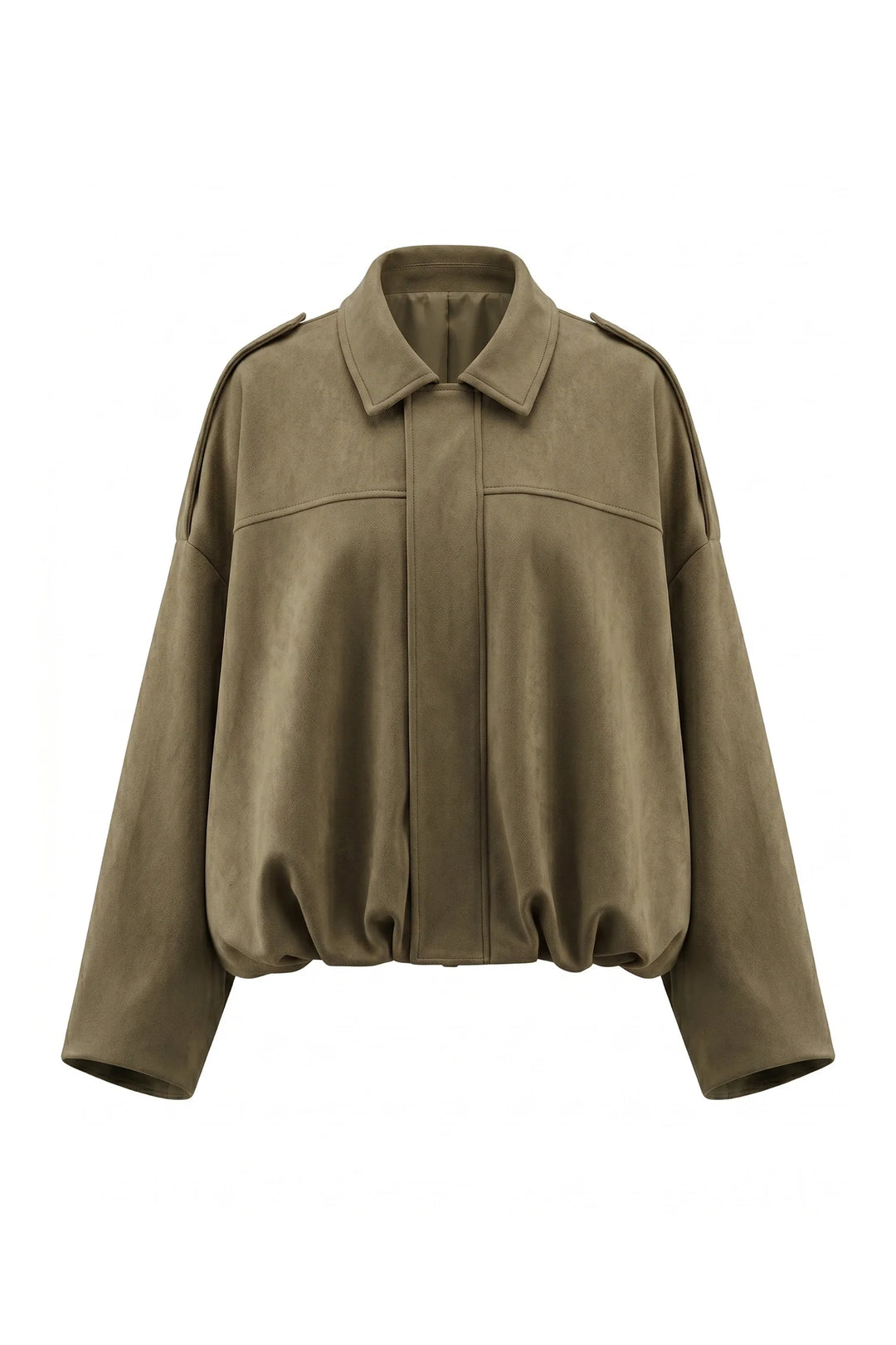 Laure Renaudot | Women’s Winter Cropped Bomber Jacket with Oversized Fit